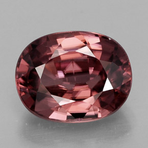 3.22 ct Pink Zircon Gemstone, Zircon Gem in Oval Facet Shape for Sale.
