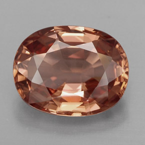 2.81 ct Orange Zircon Gemstone, Zircon Gem in Oval Facet Shape for Sale.