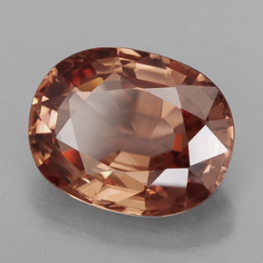 2.81 ct Orange Zircon Stone, Natural Zircon in Oval Facet Shape for Sale