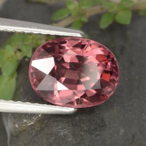 3.58 ct Red Zircon Stone, Natural Zircon in Oval Facet Shape for Sale