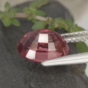 Zircon Gemstone in 9 x 7 mm (calibrated) Size for Sale, Zircon Stone in Pink Red Color