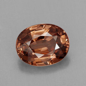 2.95 ct Orange Zircon Gemstone, Zircon Gem in Oval Facet Shape for Sale.