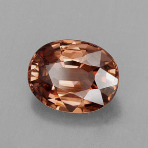 2.95 ct Orange Zircon Stone, Natural Zircon in Oval Facet Shape for Sale