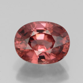 3.39 ct Pink Zircon Gemstone, Zircon Gem in Oval Facet Shape for Sale.