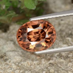 3.69 ct Pink Zircon Gemstone, Zircon Gem in Oval Facet Shape for Sale.