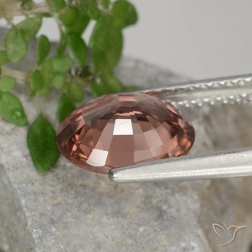 Zircon Gemstone in 9 x 7 mm (calibrated) Size for Sale, Zircon Stone in Indian Red Color