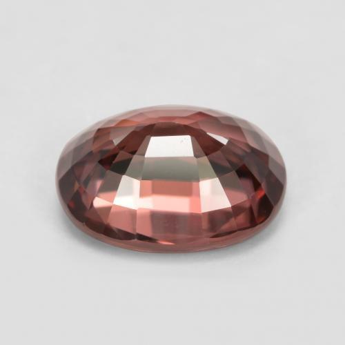 Zircon Gemstone in 9 x 7 mm (calibrated) Size for Sale, Zircon Stone in Medium-Dark Red Color