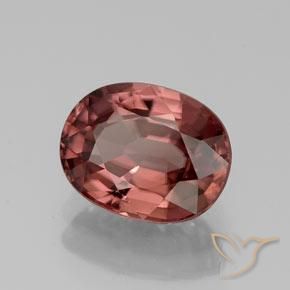 3.06 ct Red Zircon Stone, Natural Zircon in Oval Facet Shape for Sale