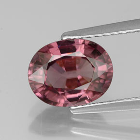 2.86 ct Pink Zircon Gemstone, Zircon Gem in Oval Facet Shape for Sale.