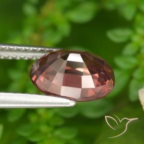 Zircon Gemstone in 9 x 7 mm (calibrated) Size for Sale, Zircon Stone in Deep Red Color