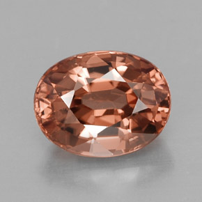 3.30 ct Orange Zircon Gemstone, Zircon Gem in Oval Facet Shape for Sale.