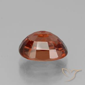 Zircon Gemstone in 9 x 7 mm (calibrated) Size for Sale, Zircon Stone in Medium Red Color