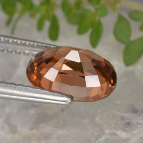 Zircon Gemstone in 9 x 7 mm (calibrated) Size for Sale, Zircon Stone in Deep Red Color