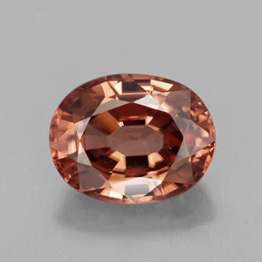3.10 ct Orange Zircon Gemstone, Zircon Gem in Oval Facet Shape for Sale.