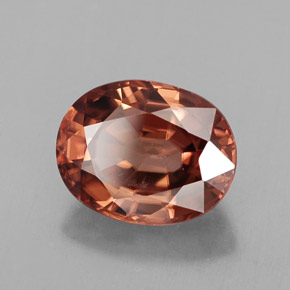 3.10 ct Orange Zircon Stone, Natural Zircon in Oval Facet Shape for Sale