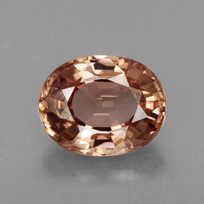 2.88 ct Pink Zircon Gemstone, Zircon Gem in Oval Facet Shape for Sale.