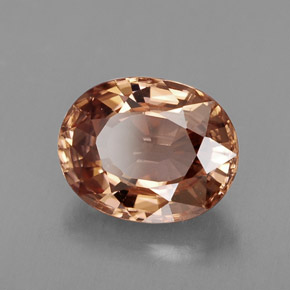 2.88 ct Pink Zircon Stone, Natural Zircon in Oval Facet Shape for Sale