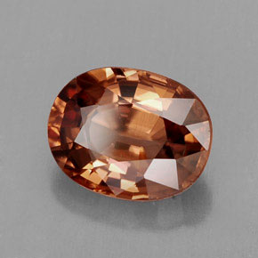 3.03 ct Orange Zircon Stone, Natural Zircon in Oval Facet Shape for Sale