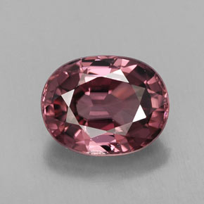 3.02 ct Pink Zircon Gemstone, Zircon Gem in Oval Facet Shape for Sale.