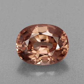 3.24 ct Orange Zircon Gemstone, Zircon Gem in Oval Facet Shape for Sale.