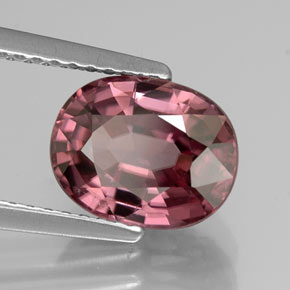 3.29 ct Pink Zircon Stone, Natural Zircon in Oval Facet Shape for Sale