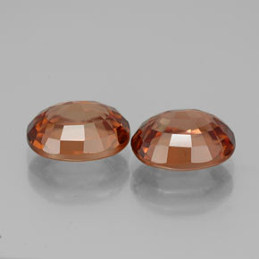 Zircon Gemstone in 9 x 7 mm (calibrated) Size for Sale, Zircon Stone in Rose Orange Color