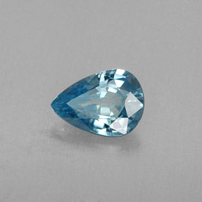 0.82 ct Blue Zircon Stone, Natural Zircon in Pear Facet Shape for Sale