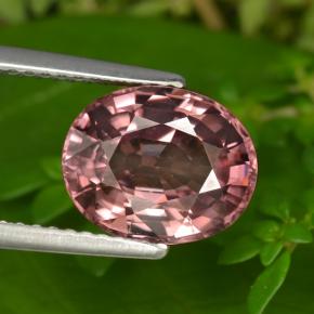 4.22 ct Pink Zircon Gemstone, Zircon Gem in Oval Facet Shape for Sale.
