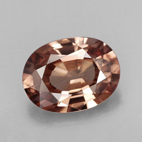 3.78 ct Orange Zircon Gemstone, Zircon Gem in Oval Facet Shape for Sale.