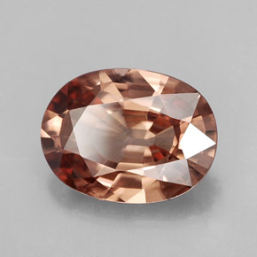 3.78 ct Orange Zircon Stone, Natural Zircon in Oval Facet Shape for Sale