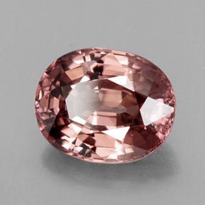 4.34 ct Pink Zircon Stone, Natural Zircon in Oval Facet Shape for Sale