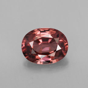 2.84 ct Pink Zircon Gemstone, Zircon Gem in Oval Facet Shape for Sale.