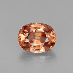 3.09 ct Orange Zircon Gemstone, Zircon Gem in Oval Facet Shape for Sale.