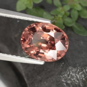 3.11 ct Orange Zircon Stone, Natural Zircon in Oval Facet Shape for Sale