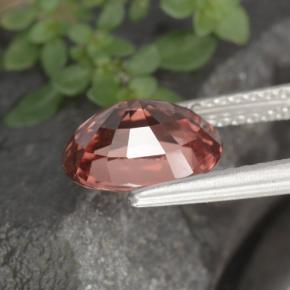 Zircon Gemstone in 9 x 7 mm (calibrated) Size for Sale, Zircon Stone in Rose Orange Color