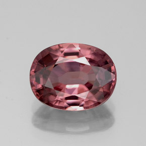 2.83 ct Pink Zircon Gemstone, Zircon Gem in Oval Facet Shape for Sale.