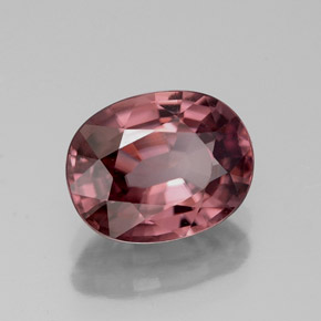 2.83 ct Pink Zircon Stone, Natural Zircon in Oval Facet Shape for Sale