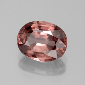 2.93 ct Pink Zircon Stone, Natural Zircon in Oval Facet Shape for Sale