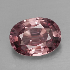 4.41 ct Pink Zircon Gemstone, Zircon Gem in Oval Facet Shape for Sale.