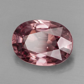 4.41 ct Pink Zircon Stone, Natural Zircon in Oval Facet Shape for Sale