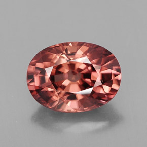 3.54 ct Orange Zircon Gemstone, Zircon Gem in Oval Facet Shape for Sale.