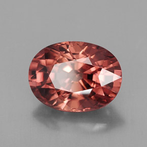 3.54 ct Orange Zircon Stone, Natural Zircon in Oval Facet Shape for Sale
