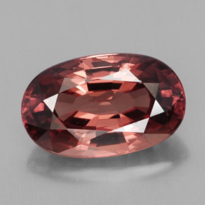 5.34 ct Pink Zircon Gemstone, Zircon Gem in Oval Facet Shape for Sale.