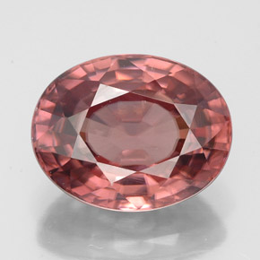 6.19 ct Pink Zircon Gemstone, Zircon Gem in Oval Facet Shape for Sale.