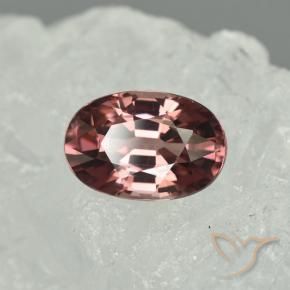 3.93 ct Red Zircon Stone, Natural Zircon in Oval Facet Shape for Sale