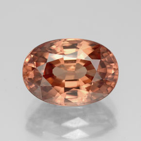 6.05 ct Orange Zircon Gemstone, Zircon Gem in Oval Facet Shape for Sale.