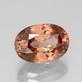 6.05 ct Orange Zircon Stone, Natural Zircon in Oval Facet Shape for Sale