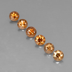 2.46 ct Orange Zircon Gemstone, Zircon Gem in Diamond-Cut Shape for Sale.
