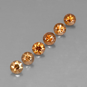 2.46 ct Orange Zircon Stone, Natural Zircon in Diamond-Cut Shape for Sale