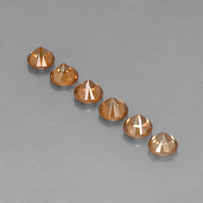 Zircon Gemstone in 4 mm (calibrated) Size for Sale, Zircon Stone in Orange Color
